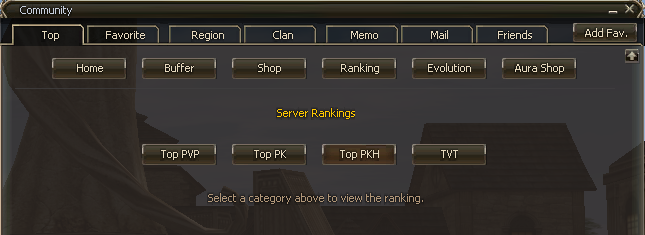 Server Rankings